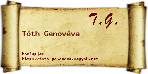 Tóth Genovéva névjegykártya